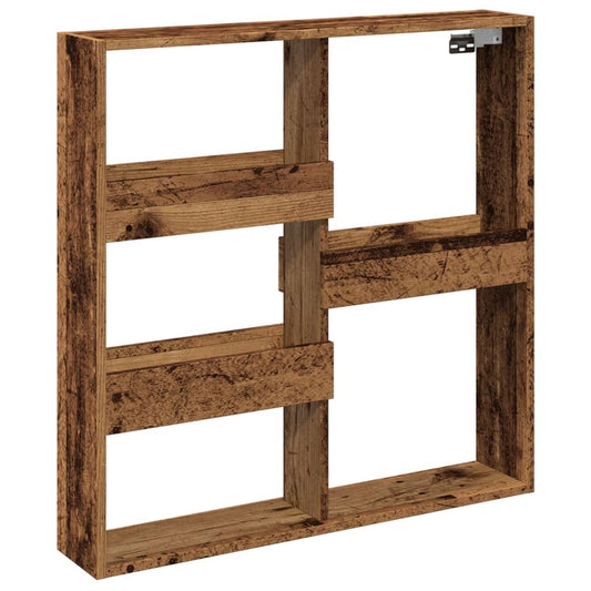 Wall Cabinet Old Wood 80x15x80 cm Engineered Wood Wall Cabinet Old Wood 80x15x80 cm Engineered Wood