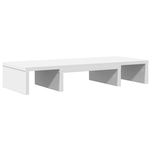 Monitor Stand Adjustable White 60x24x10.5 cm Engineered Wood Monitor Stand Adjustable White 60x24x10.5 cm Engineered Wood