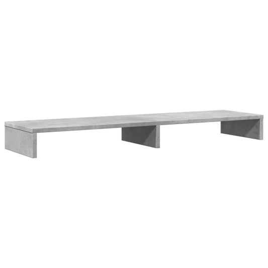 Monitor Stand Concrete Grey 100x27x10 cm Engineered Wood Monitor Stand Concrete Grey 100x27x10 cm Engineered Wood