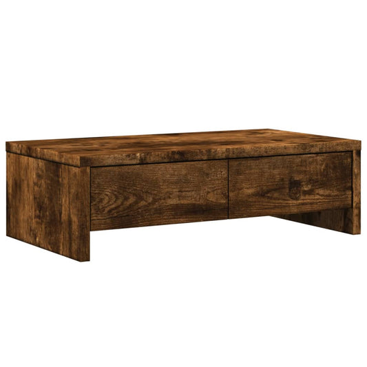 Monitor Stand with Drawers Smoked Oak 50x27x15 cm Engineered Wood Monitor Stand with Drawers Smoked Oak 50x27x15 cm Engineered Wood