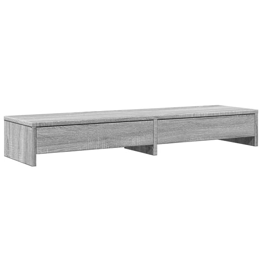 Monitor Stand with Drawers Grey Sonoma 100x27x15 cm Engineered Wood Monitor Stand with Drawers Grey Sonoma 100x27x15 cm Engineered Wood