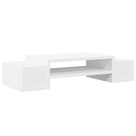 Monitor Stand with Storage White 70x27x15 cm Engineered Wood Monitor Stand with Storage White 70x27x15 cm Engineered Wood