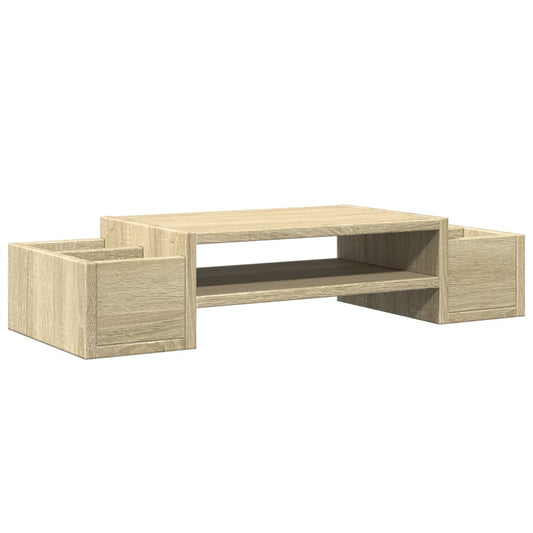 Monitor Stand with Storage Sonoma Oak 70x27x15 cm Engineered Wood Monitor Stand with Storage Sonoma Oak 70x27x15 cm Engineered Wood