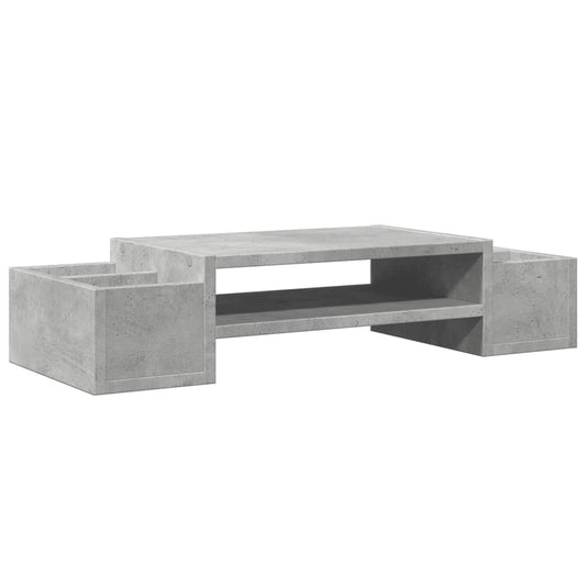Monitor Stand with Storage Concrete Grey 70x27x15 cm Engineered Wood Monitor Stand with Storage Concrete Grey 70x27x15 cm Engineered Wood