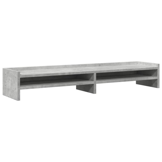 Monitor Stand Concrete Grey 100x24x16 cm Engineered Wood Monitor Stand Concrete Grey 100x24x16 cm Engineered Wood