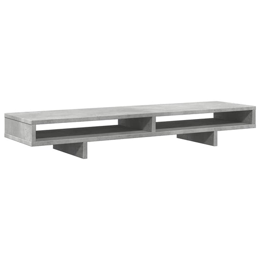 Monitor Stand Concrete Grey 100x27x15 cm Engineered Wood Monitor Stand Concrete Grey 100x27x15 cm Engineered Wood