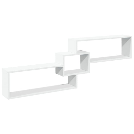 Wall Cabinet 158x18x53 cm White Engineered Wood Wall Cabinet 158x18x53 cm White Engineered Wood