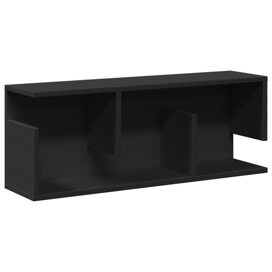 Wall Cabinet 80x20x30 cm Black Engineered Wood Wall Cabinet 80x20x30 cm Black Engineered Wood