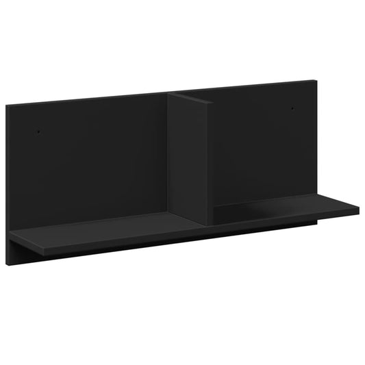 Wall Cabinet 70x16.5x30 cm Black Engineered Wood Wall Cabinet 70x16.5x30 cm Black Engineered Wood