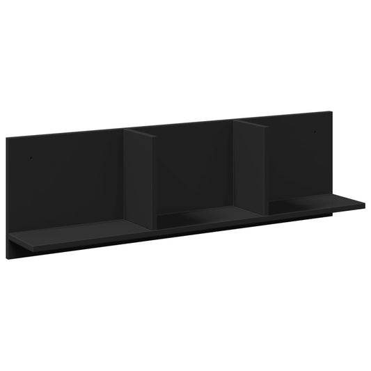 Wall Cabinet 100x16.5x30 cm Black Engineered Wood Wall Cabinet 100x16.5x30 cm Black Engineered Wood