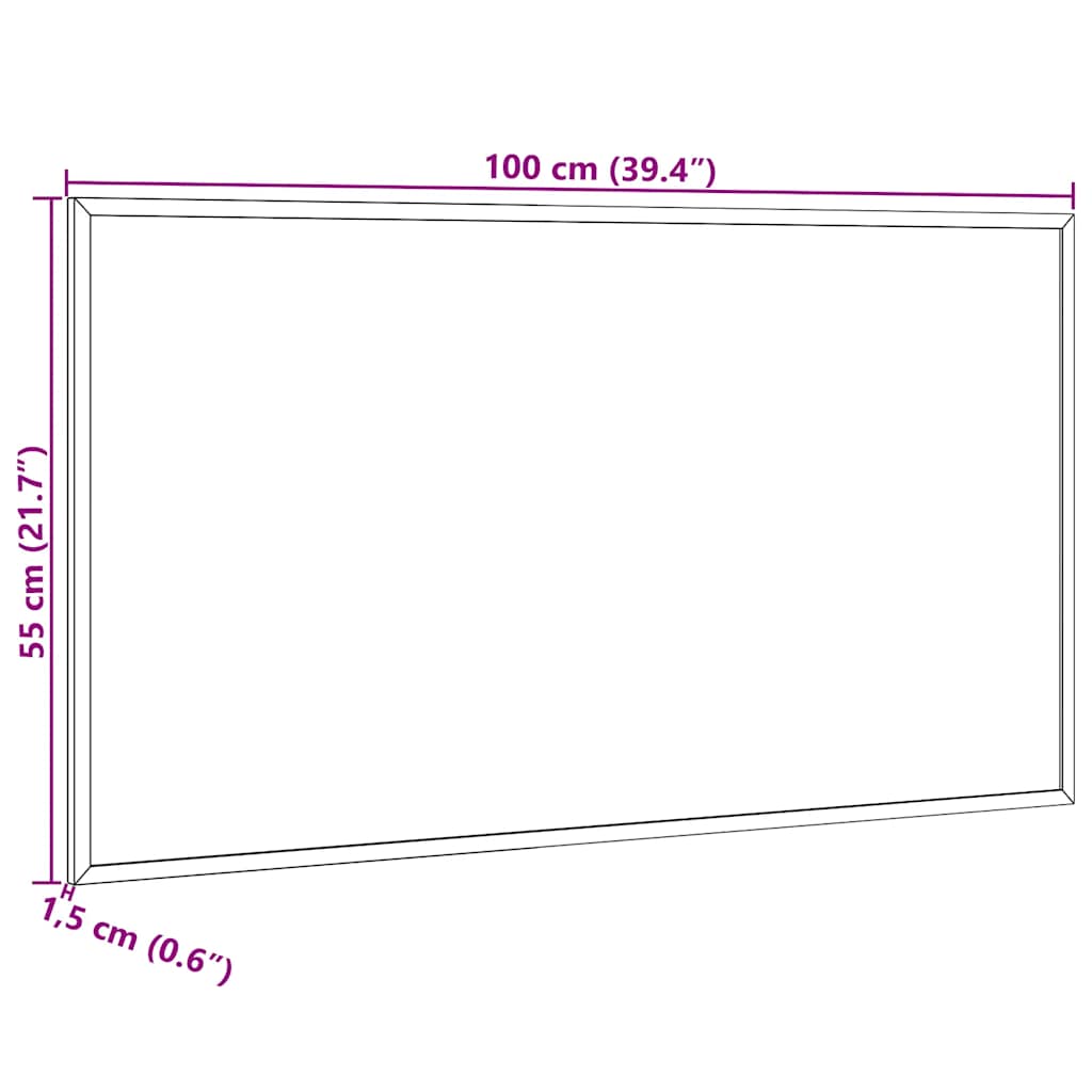 Chalkboard with Solid Pine Wood Frame Black 100x55 cm
