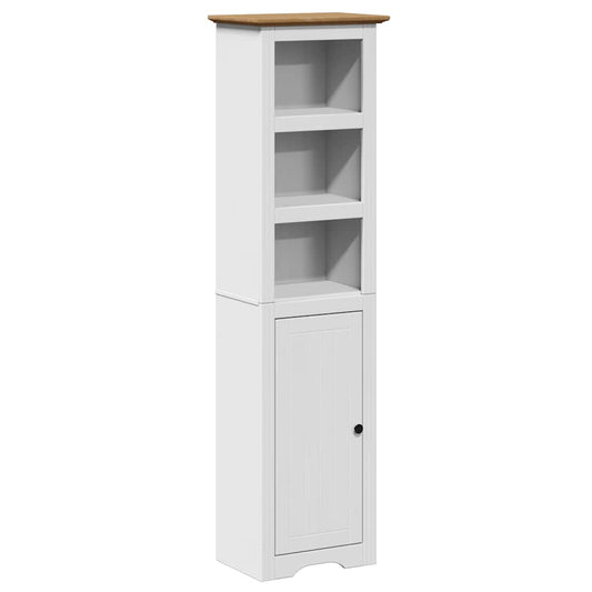 Bathroom Cabinet BODO White and Brown 44x30x160 cm Bathroom Cabinet BODO White and Brown 44x30x160 cm