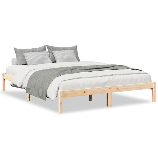 Extra Long Bed Frame without Mattress 160x220cm Solid Wood Pine Extra Long Bed Frame without Mattress 160x220cm Solid Wood Pine