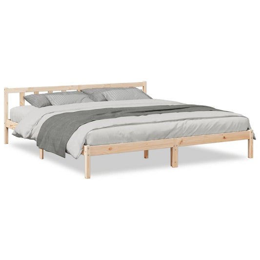 Extra Long Bed Frame without Mattress 200x220 cm Solid Wood Pine Extra Long Bed Frame without Mattress 200x220 cm Solid Wood Pine
