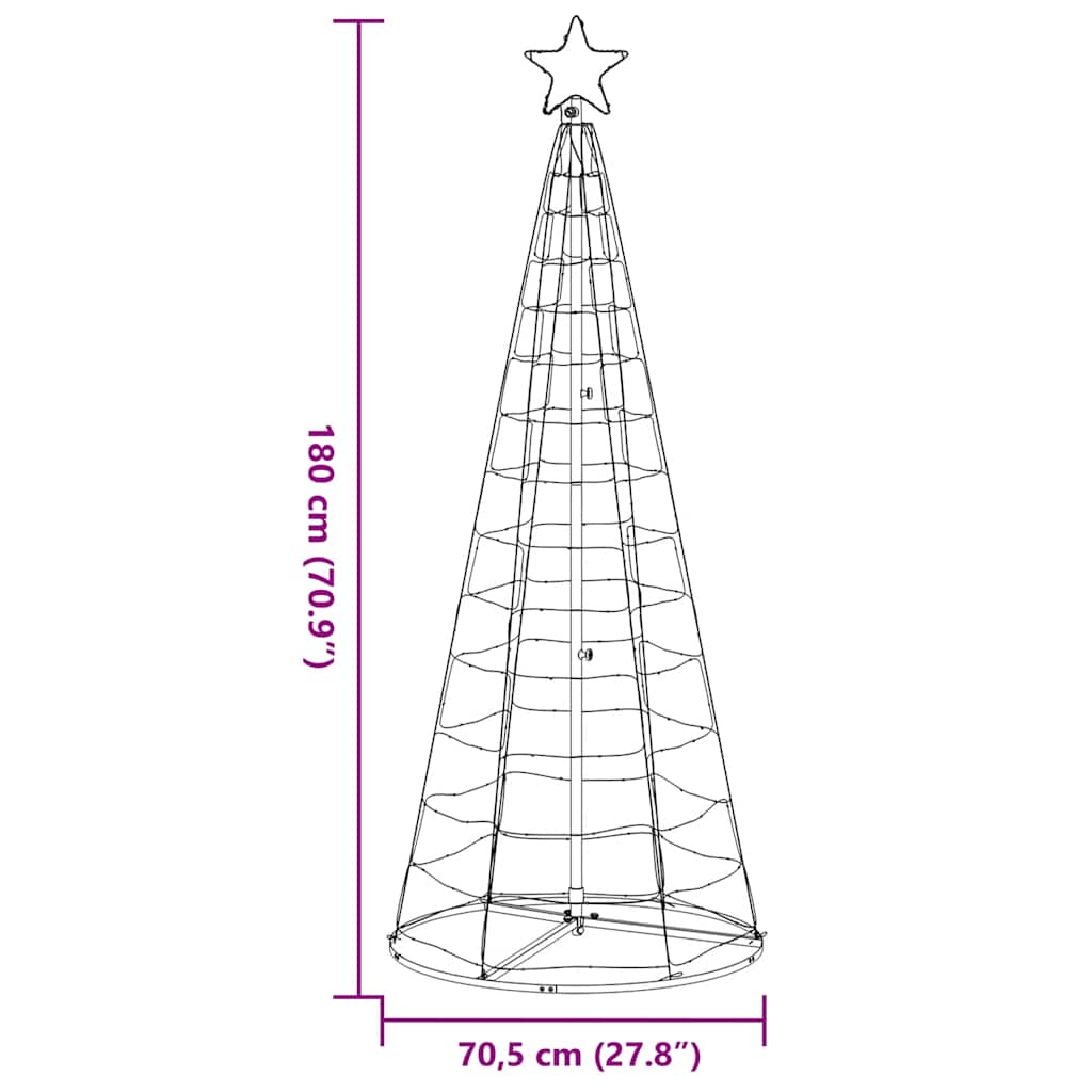 LED Christmas Tree 200 LEDs Warm White 180 cm