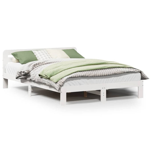 Bed Frame without Mattress White 160x200 cm Solid Wood Pine Bed Frame without Mattress White 160x200 cm Solid Wood Pine