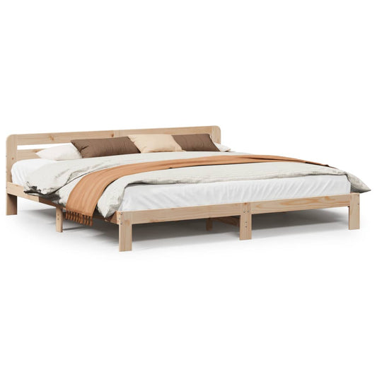 Bed Frame without Mattress 200x200 cm Solid Wood Pine Bed Frame without Mattress 200x200 cm Solid Wood Pine