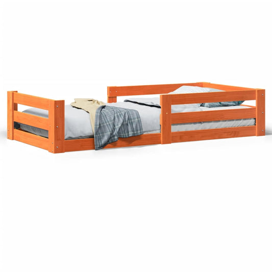 Bed Frame | Wax brown | Solid pine wood | Single | Bed Frame Bed Frame | Wax brown | Solid pine wood | Single | Bed Frame