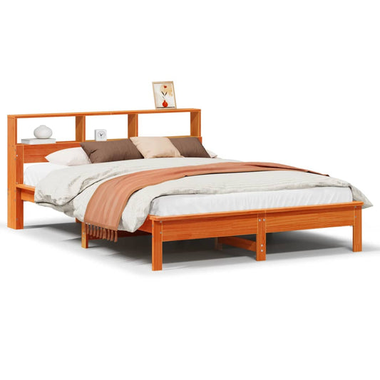 Bookcase Bed without Mattress Wax Brown 120x190 cm Bookcase Bed without Mattress Wax Brown 120x190 cm