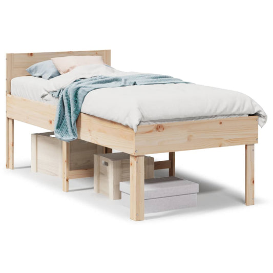 Bed Frame without Mattress 90x190 cm Single Solid Wood Pine Bed Frame without Mattress 90x190 cm Single Solid Wood Pine