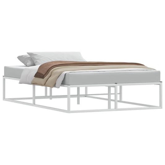 Bed Frame without Mattress White 120x200 cm Metal Bed Frame without Mattress White 120x200 cm Metal