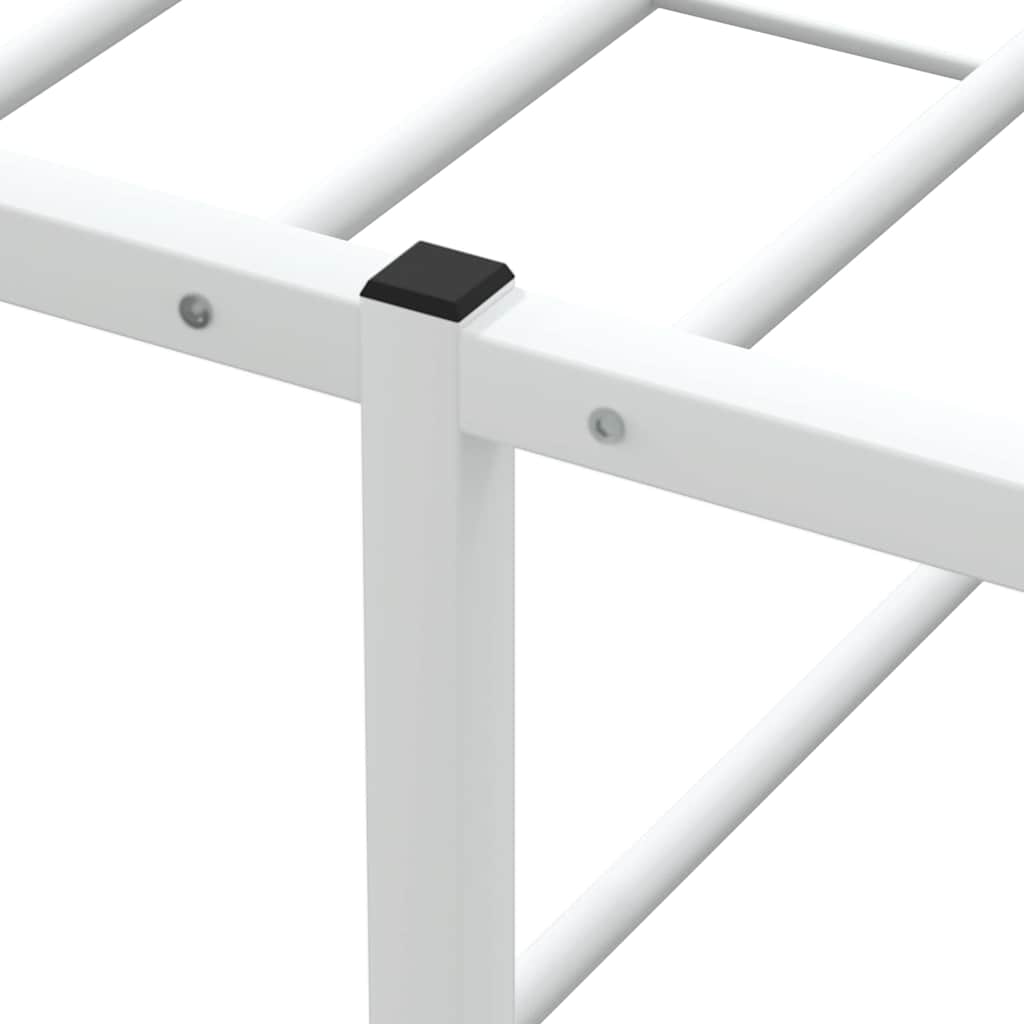 Bed Frame without Mattress White 140x200 cm Metal