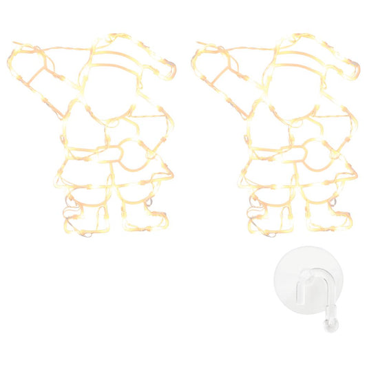 Christmas Lights Santa Silhouette 2 pcs 35 LEDs Warm White Christmas Lights Santa Silhouette 2 pcs 35 LEDs Warm White