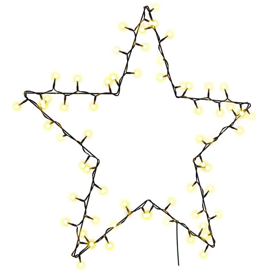 Christmas Lights Star Silhouette 80 LEDs Warm White Christmas Lights Star Silhouette 80 LEDs Warm White