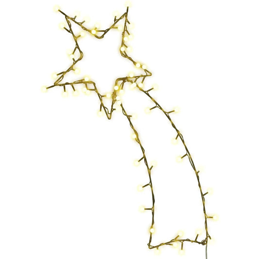 Christmas Lights Shooting Star Silhouette 80 LEDs Warm White Christmas Lights Shooting Star Silhouette 80 LEDs Warm White