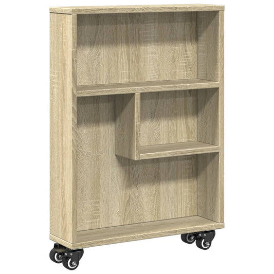Narrow Storage Trolley Sonoma Oak 48x13x68 cm Engineered Wood Narrow Storage Trolley Sonoma Oak 48x13x68 cm Engineered Wood