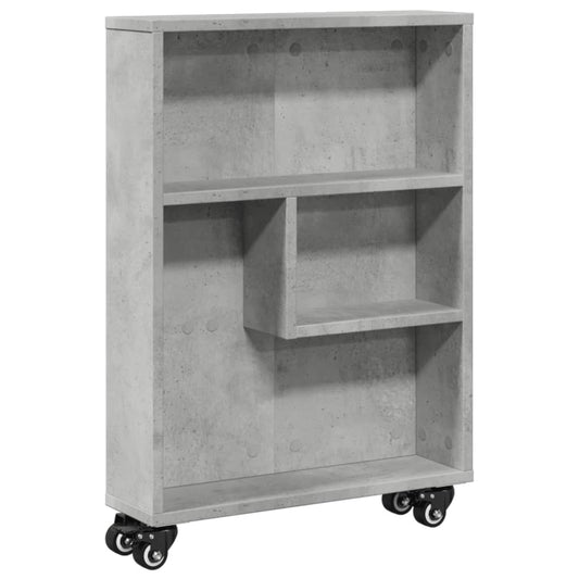 Narrow Storage Trolley Concrete Grey 48x13x68 cm Engineered Wood Narrow Storage Trolley Concrete Grey 48x13x68 cm Engineered Wood