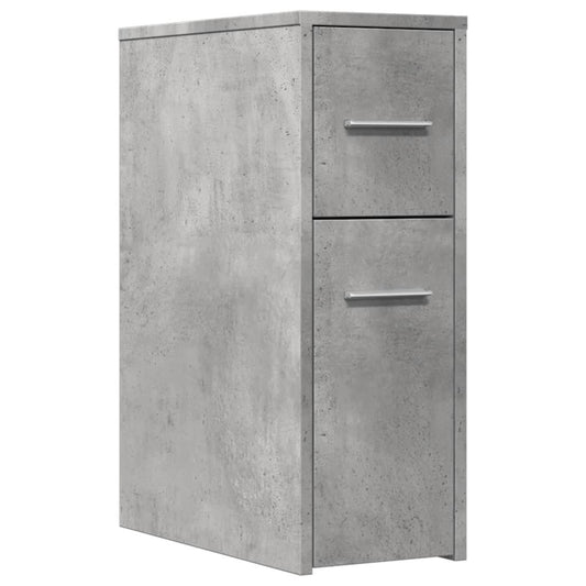 Narrow Bathroom Cupboard with Wheels Concrete Grey Engineered Wood Narrow Bathroom Cupboard with Wheels Concrete Grey Engineered Wood