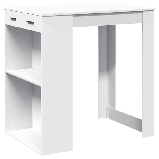 Bar Table White 102x70x103,5 cm Engineered Wood Bar Table White 102x70x103,5 cm Engineered Wood