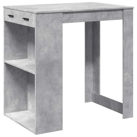 Bar Table Concrete Grey 102x70x103,5 cm Engineered Wood Bar Table Concrete Grey 102x70x103,5 cm Engineered Wood