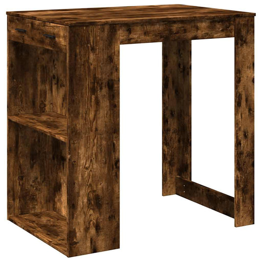 Bar Table Smoked Oak102x70x103,5 cm Engineered Wood Bar Table Smoked Oak102x70x103,5 cm Engineered Wood