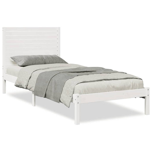 Extra Long Bed Frame without Mattress White 90x210 cm Solid Wood Extra Long Bed Frame without Mattress White 90x210 cm Solid Wood