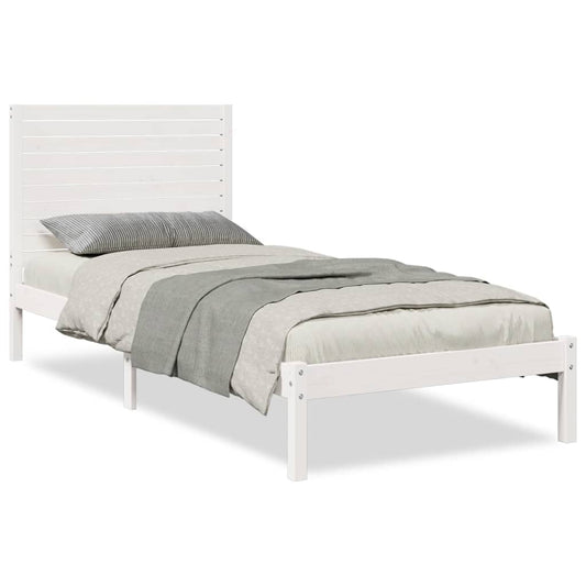 Extra Long Bed Frame without Mattress White 90x220 cm Solid Wood Extra Long Bed Frame without Mattress White 90x220 cm Solid Wood