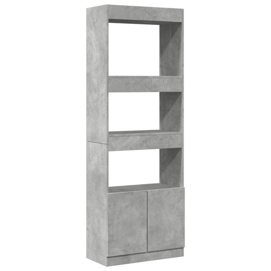 Highboard Concrete Grey 63x33x180 cm Engineered Wood Highboard Concrete Grey 63x33x180 cm Engineered Wood
