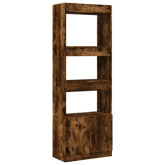 Highboard Smoked Oak 63x33x180 cm Engineered Wood Highboard Smoked Oak 63x33x180 cm Engineered Wood