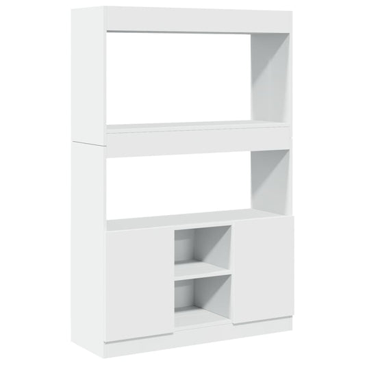 Highboard White 92x33x140 cm Engineered Wood Highboard White 92x33x140 cm Engineered Wood