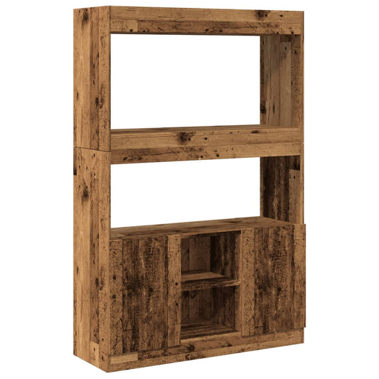 Highboard Old Wood 92x33x140 cm Engineered Wood Highboard Old Wood 92x33x140 cm Engineered Wood