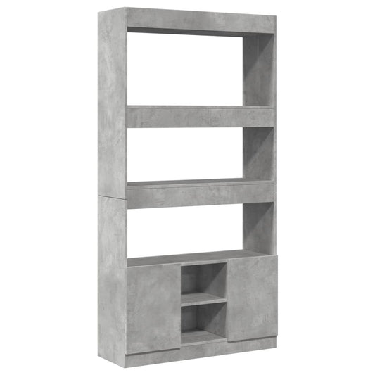 Highboard Concrete Grey 92x33x180 cm Engineered Wood Highboard Concrete Grey 92x33x180 cm Engineered Wood