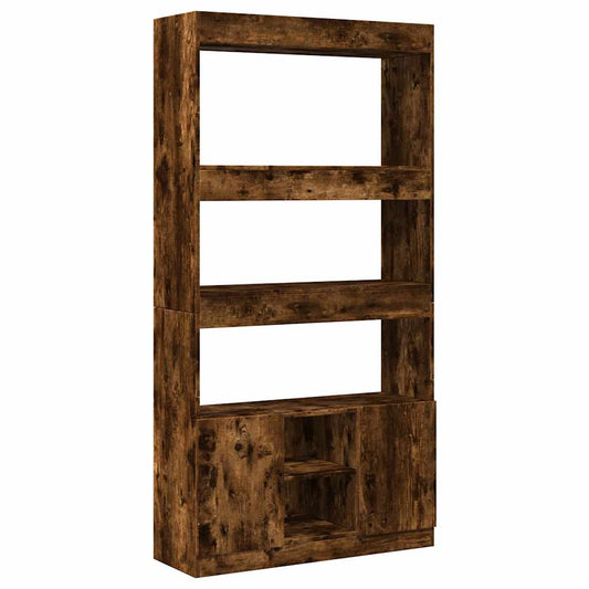 Highboard Smoked Oak 92x33x180 cm Engineered Wood Highboard Smoked Oak 92x33x180 cm Engineered Wood