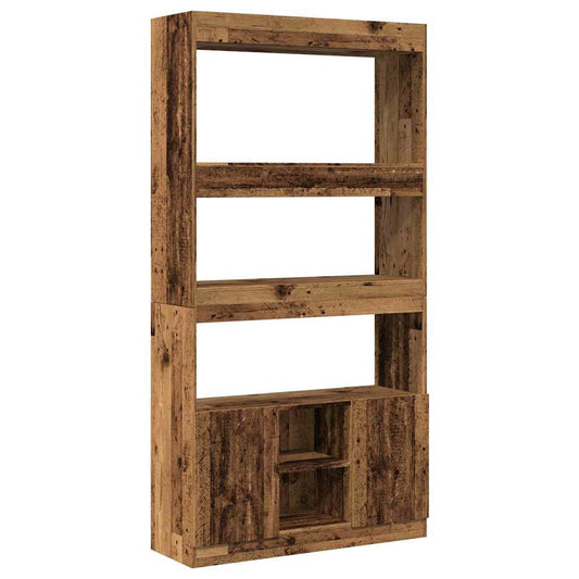 Highboard Old Wood 92x33x180 cm Engineered Wood Highboard Old Wood 92x33x180 cm Engineered Wood