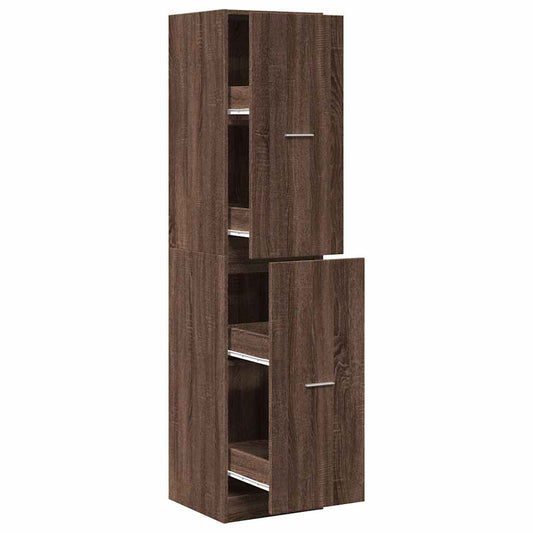 Apothecary Cabinet Brown Oak 40x41x174.5 cm Engineered Wood Apothecary Cabinet Brown Oak 40x41x174.5 cm Engineered Wood
