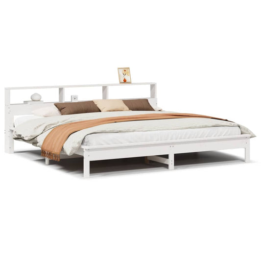 Bed Frame without Mattress White 180x200 cm Super King Solid Wood Pine Bed Frame without Mattress White 180x200 cm Super King Solid Wood Pine