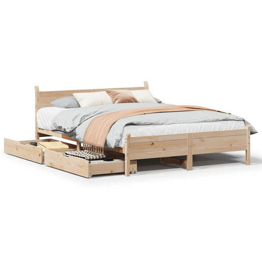 Bed Frame without Mattress 140x190 cm Solid Wood Pine Bed Frame without Mattress 140x190 cm Solid Wood Pine