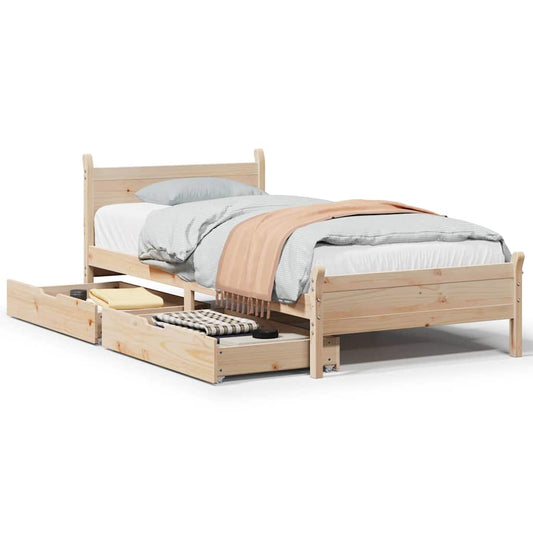 Bed Frame without Mattress 75x190 cm Small Single Solid Wood Pine Bed Frame without Mattress 75x190 cm Small Single Solid Wood Pine