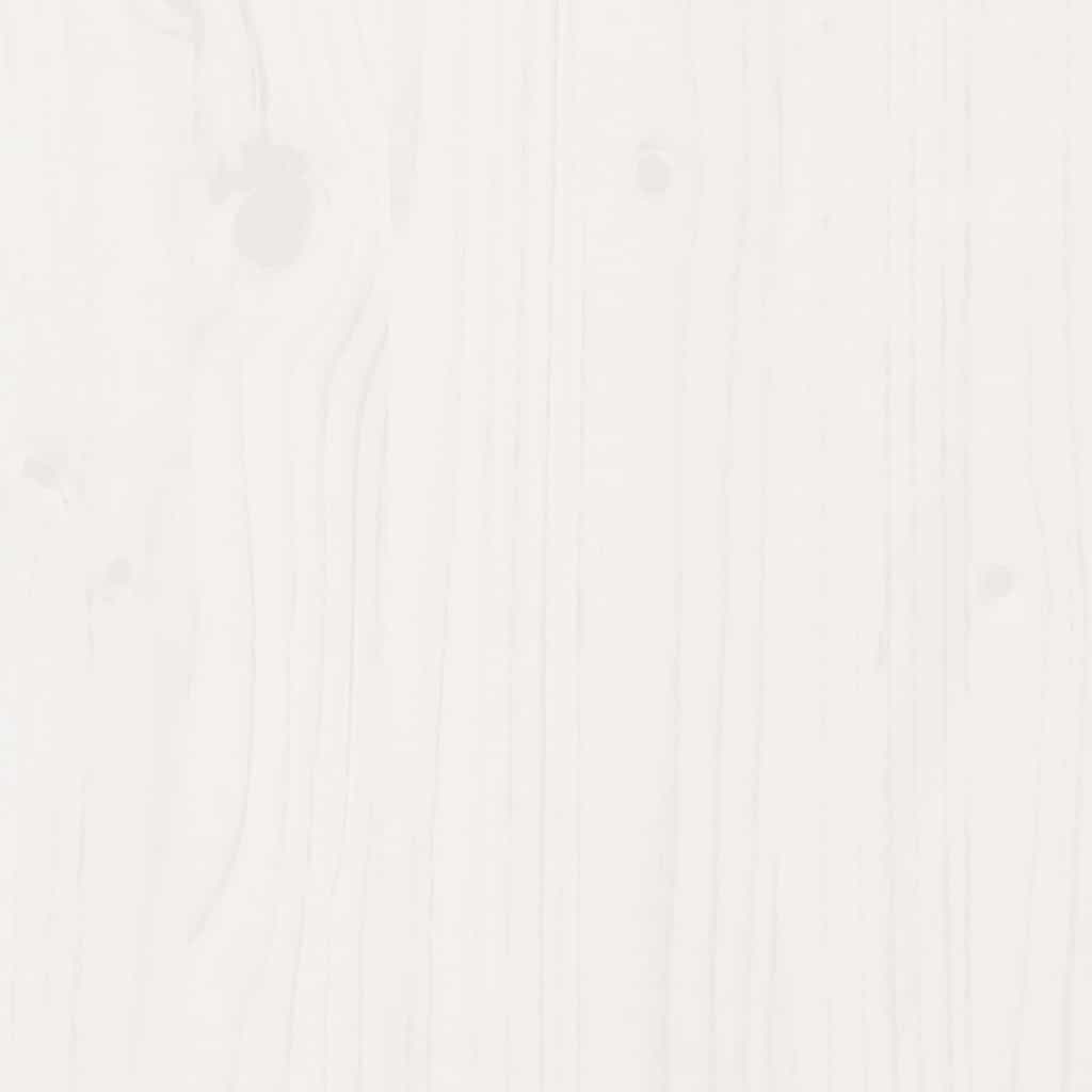 Bookcase Bed without Mattress White 200x200 cm Solid Wood Pine