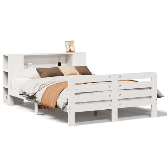 Bed Frame without Mattress White 140x200 cm Solid Wood Pine Bed Frame without Mattress White 140x200 cm Solid Wood Pine